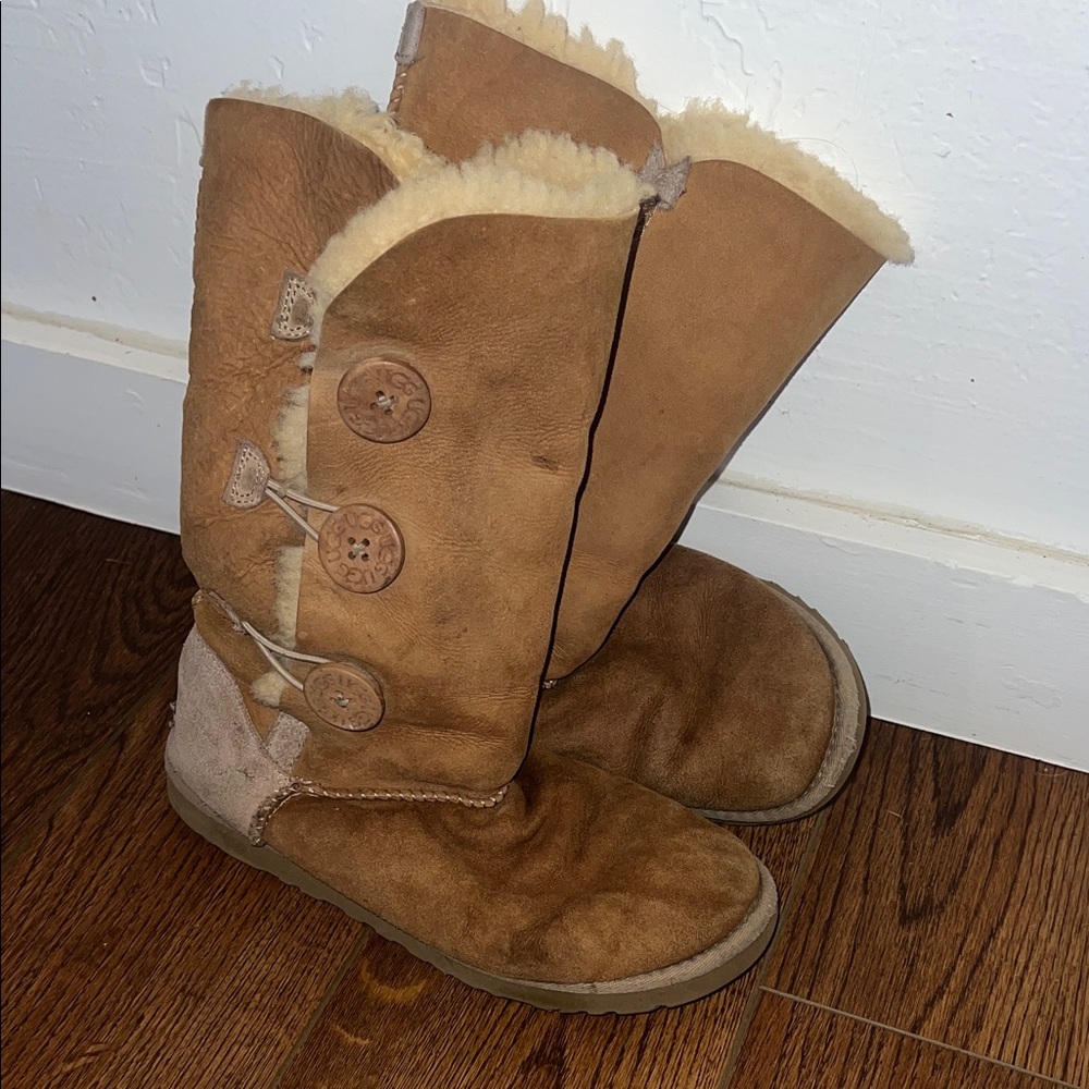 Ugg brown Shearling Button Boots